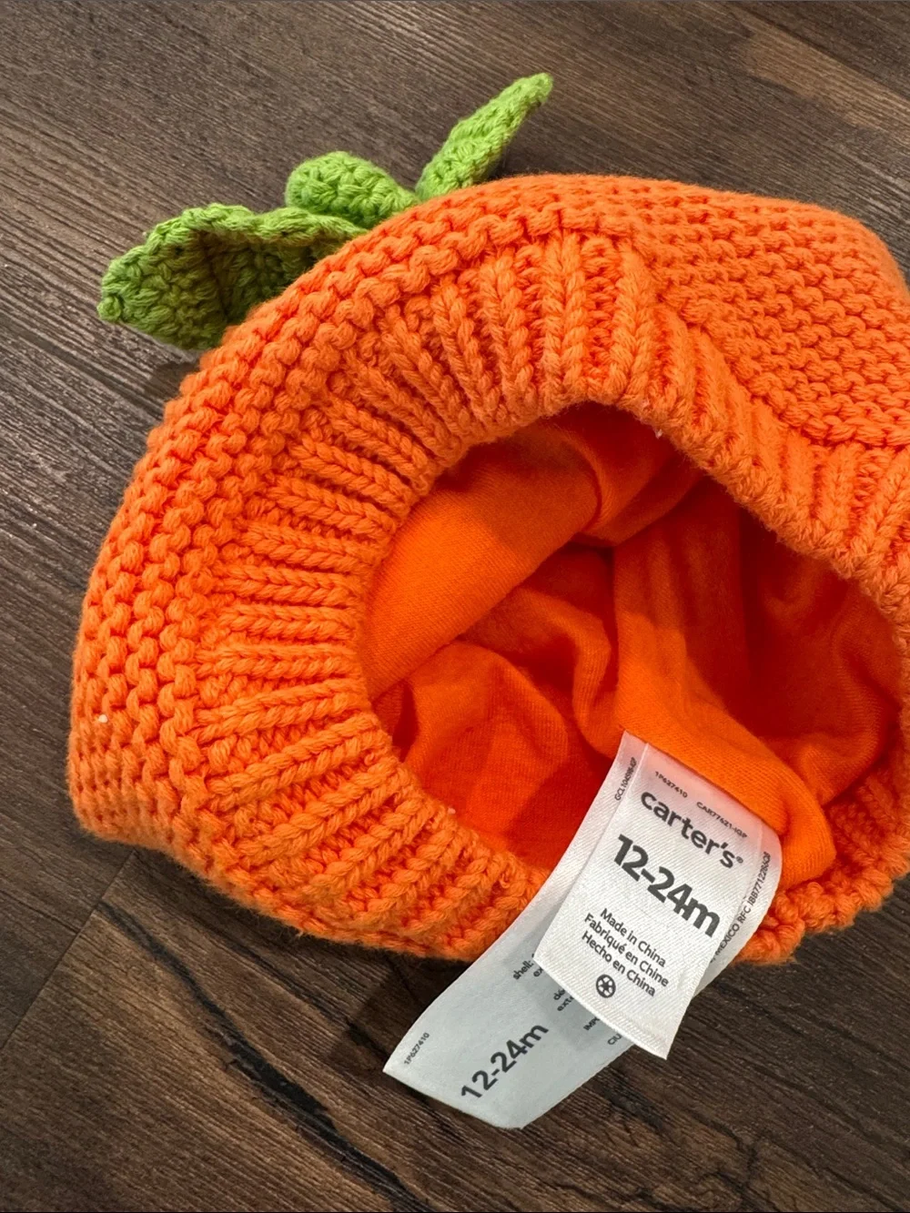 Carters Baby Halloween Crochet Pumpkin Hat